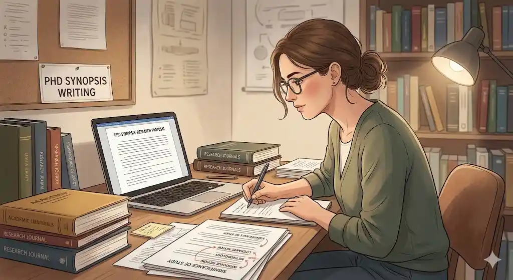 A structured research proposal document with a focused academic roadmap, representing the professional planning services at McKinley Research.